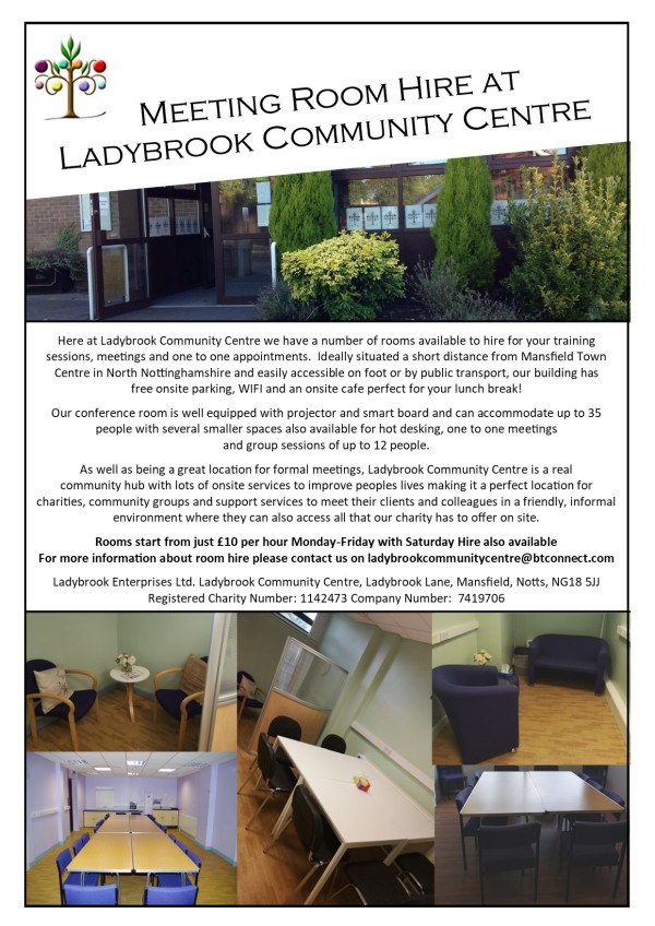 Room Hire at Ladybrook Community Centre Mansfield